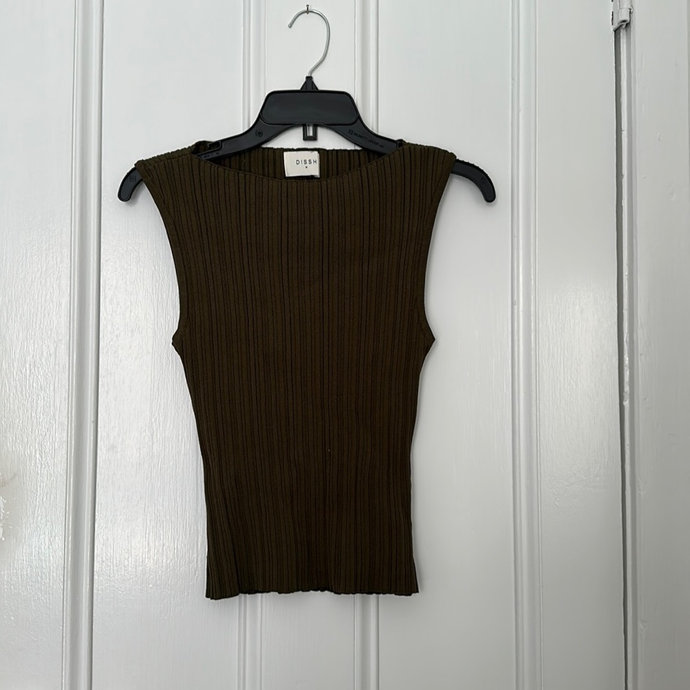 DISSH Sienna Olive Knit Top